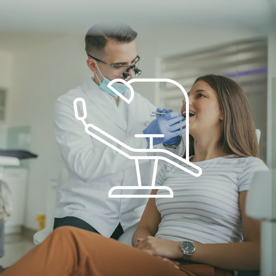 A patient discussing dental treatment with a professional